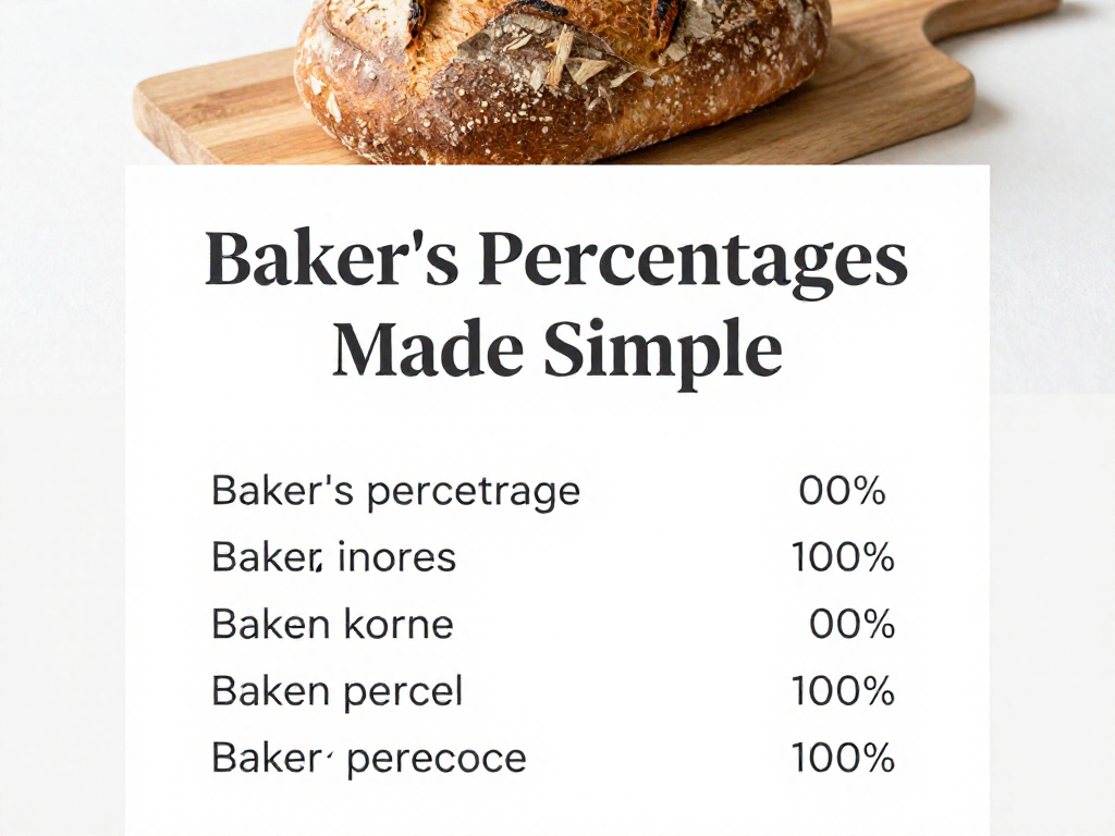 Pinterest pin graphic reading Baker's Percentages Made Simple with the core formula